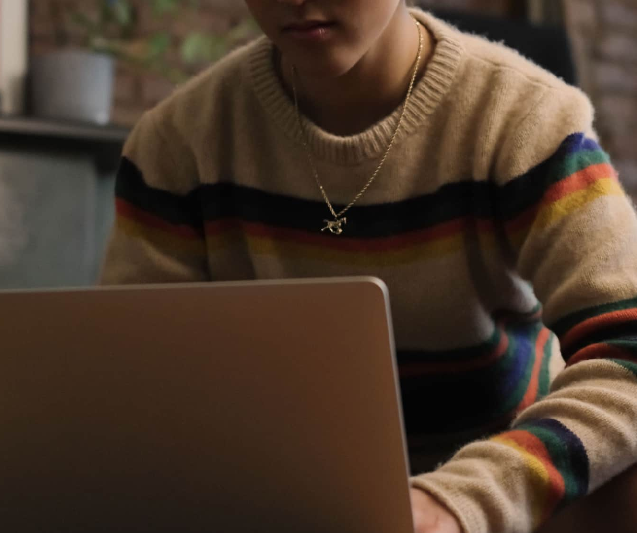 person on a laptop