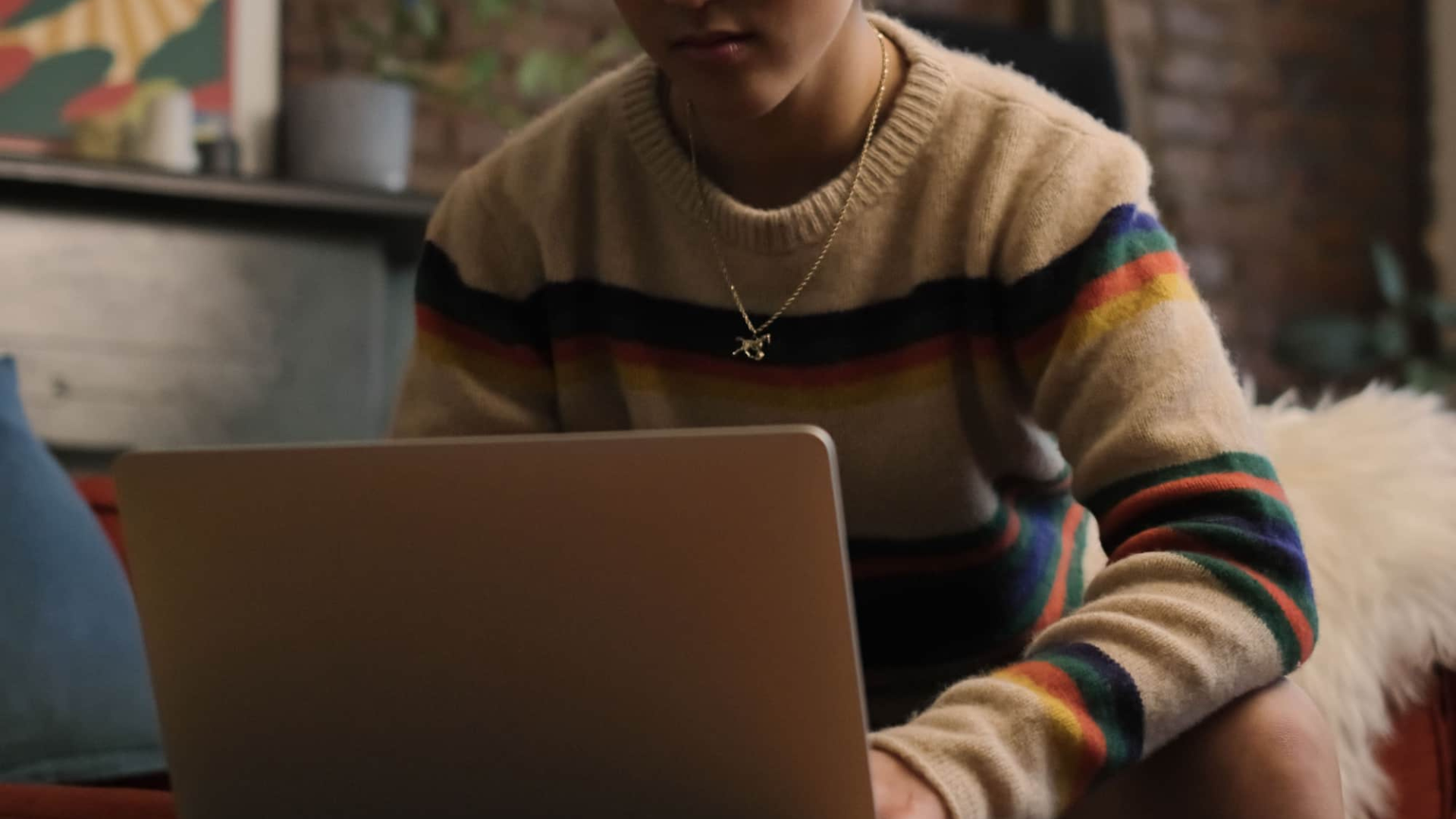 person on a laptop