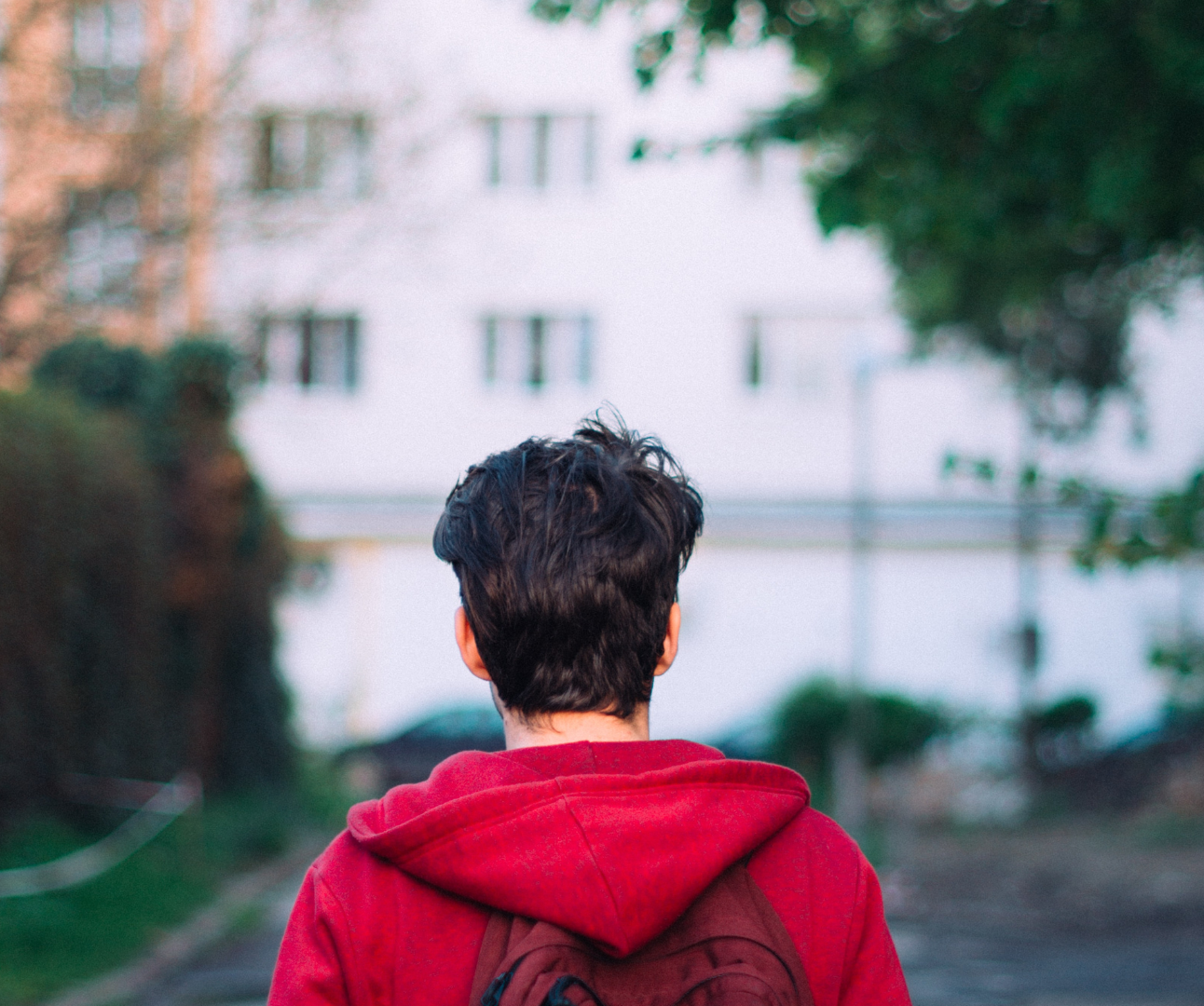 a person looking away from the camera