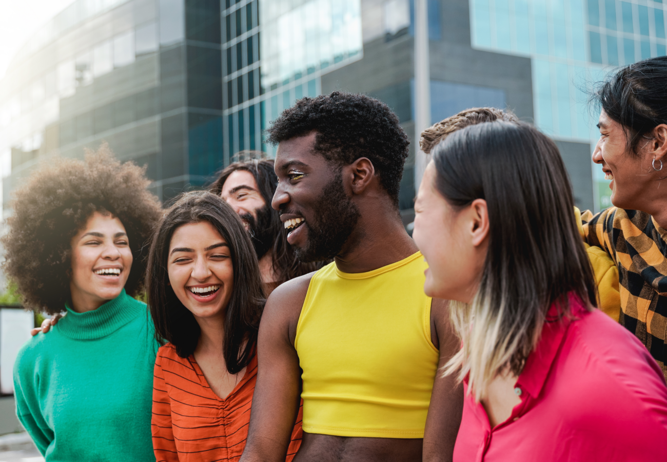 diverse group of friends