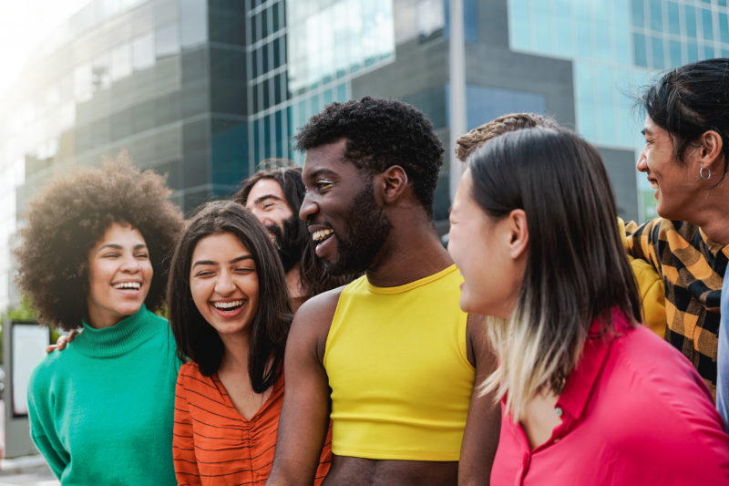 diverse group of friends